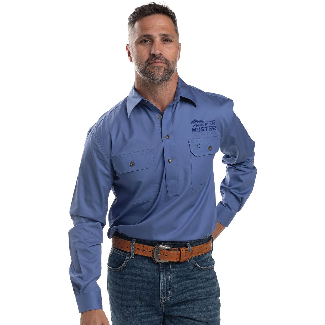 Muster 2026 Mens Workshirt Blue