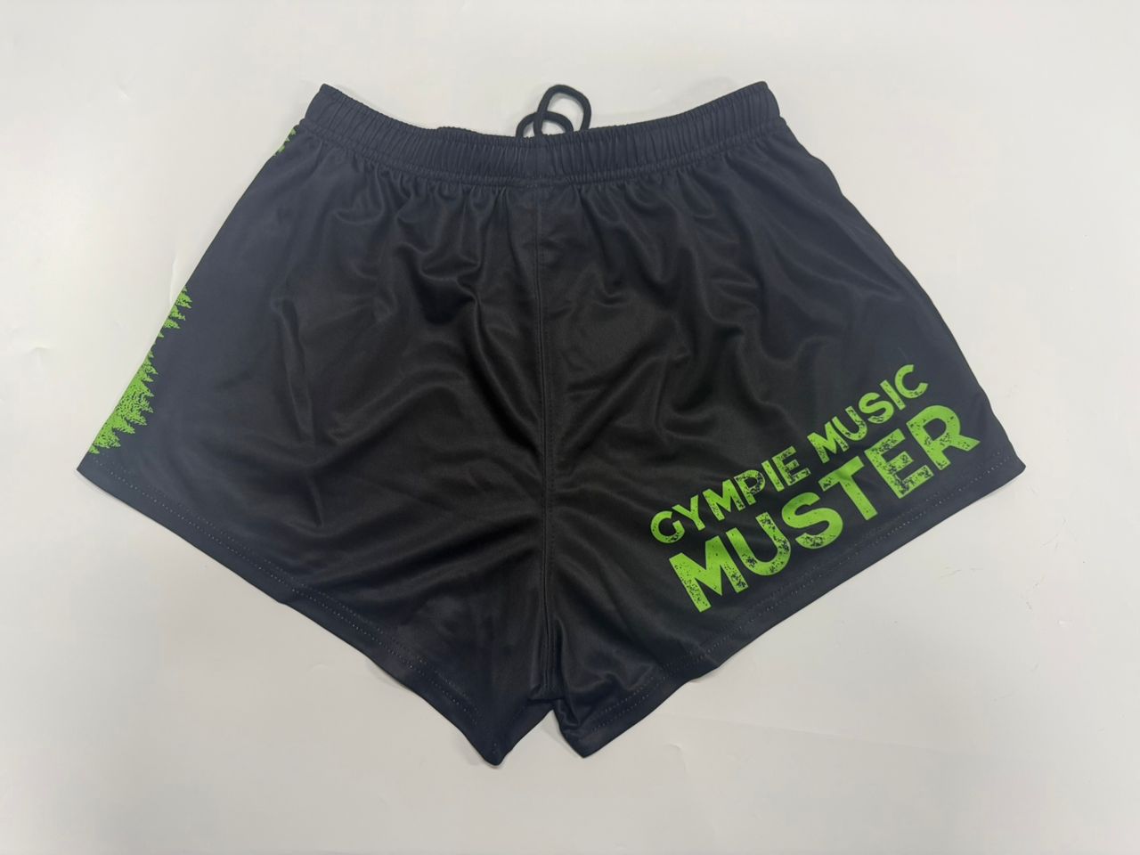 2026 Muster Footy Shorts - Black and Green