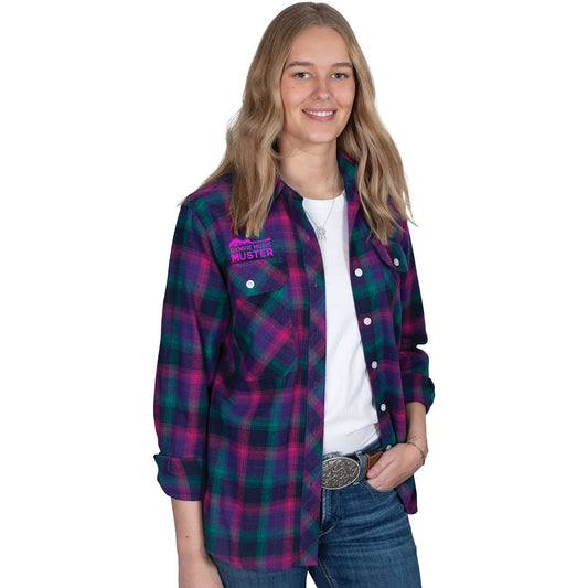 Muster 2026 Womens Workshirt Flannel Pink
