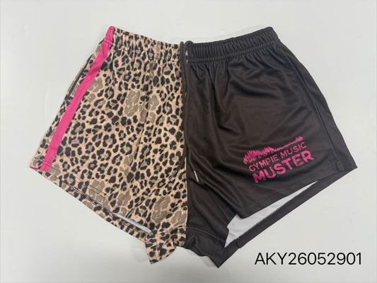 2026 Muster Footy Shorts - Leopard Print
