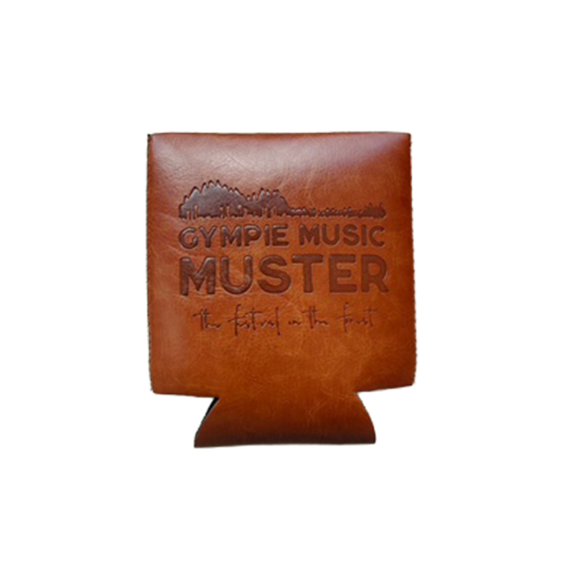 Stubby Cooler Brown Leather